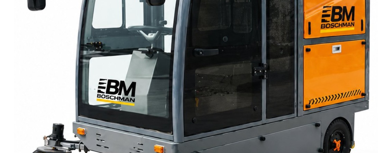 BM2200 – Акумулаторна метачна машина с 5 четки, затворена кабина и оръдие за водна мъгла